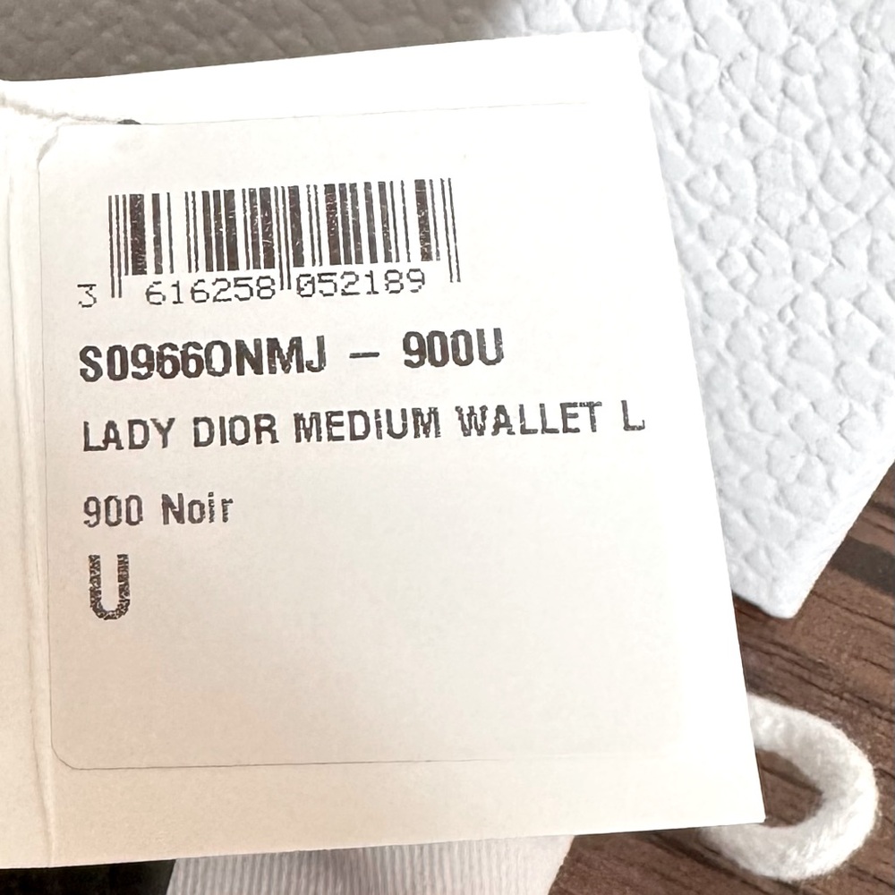 ❌SOLD❌NEW DIOR My Dior Cannage Stitched Lambskin Leather Wallet in Black - Picture 7 of 8